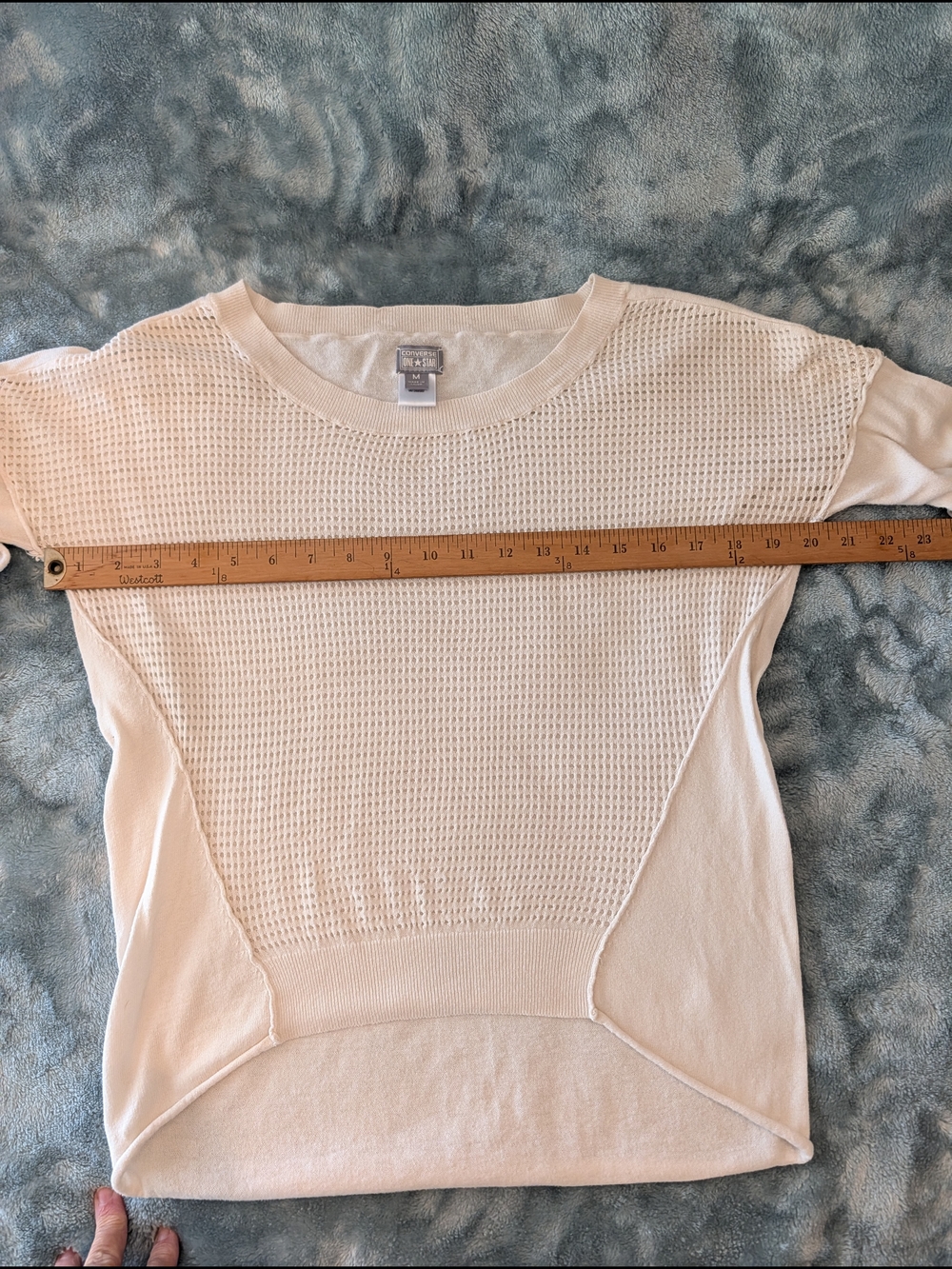 Converse Cream Waffle Knit Sweater - Picture 6 of 7